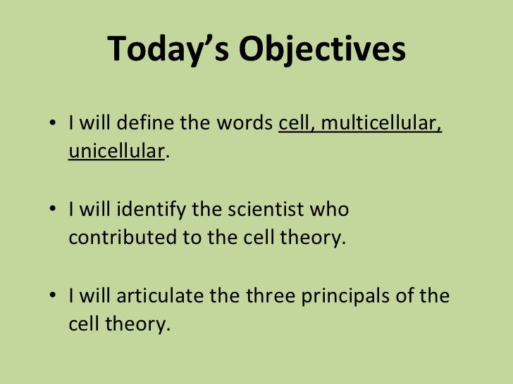 cell theory definition