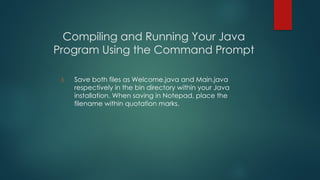 understanding how java code runs behind the scenes |... August Lesson 1 and 2 Understanding Java Program | PPTX