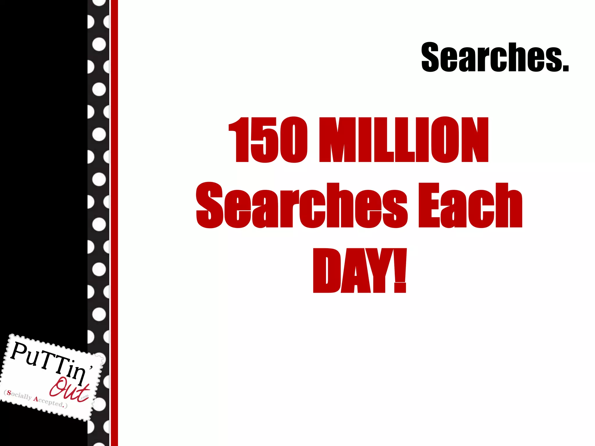 Searches.150 MILLION Searches Each DAY!