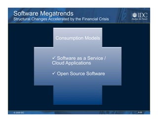 Software Megatrends
Structural Changes Accelerated by the Financial Crisis



                       Consumption Models


...