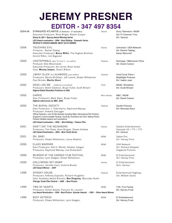 resume editors