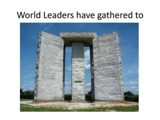 World Leaders have gathered to
 