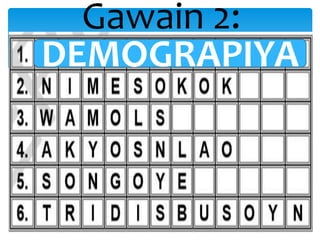 Gawain 2:
DEMOGRAPIYA
 