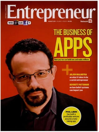 Evernote on the cover of Entrepreneur magazine