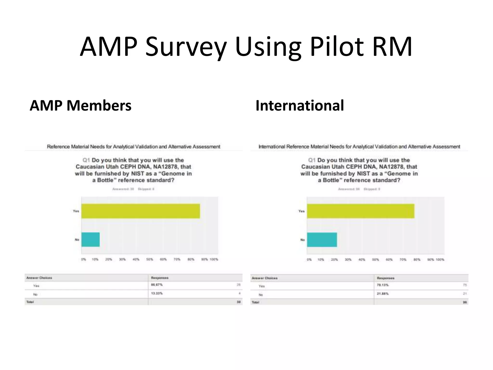 AMP Survey Using Pilot RM
AMP Members International
 