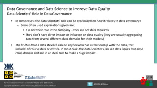 Data Governance and Data Science to Improve Data Quality | PDF