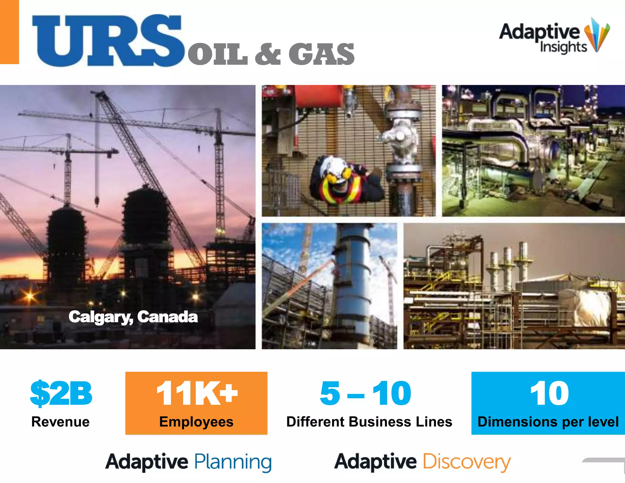 OIL & GAS 
Calgary, Canada 
$2B 
Revenue 
11K+ 
Employees 
10 
Dimensions per level 
5 – 10 
Different Business Lines 
© 2014 Adaptive Insights | Confidential & Proprietary 31 
 