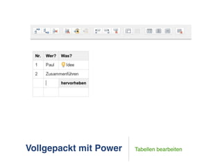 Vollgepackt mit Power   Tabellen bearbeiten
 