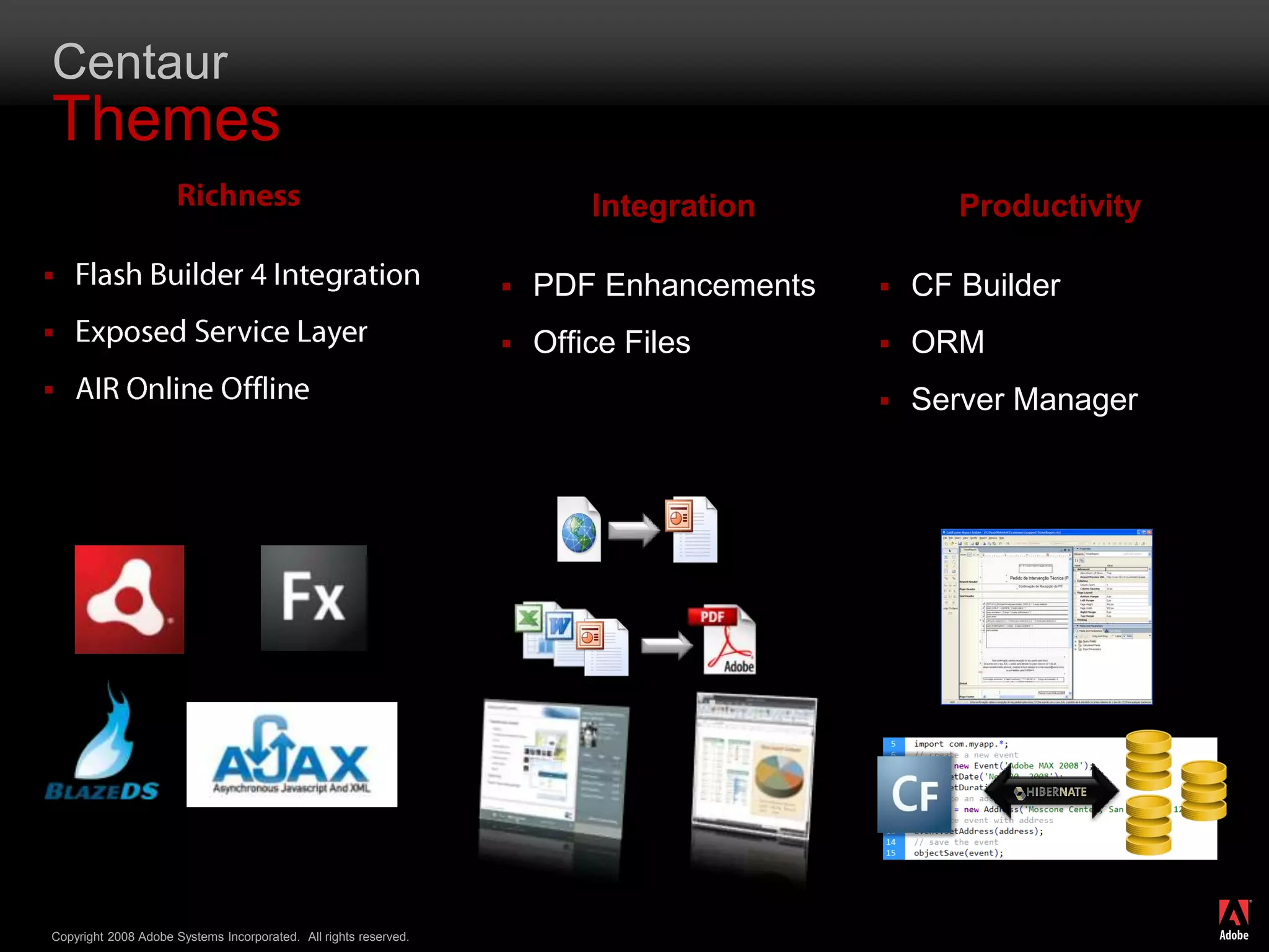 So…What is ColdFusion?Web Scripting language(CFML + CFScript)