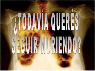 ¿TODAVÍA QUERÉS SEGUIR MURIENDO? 