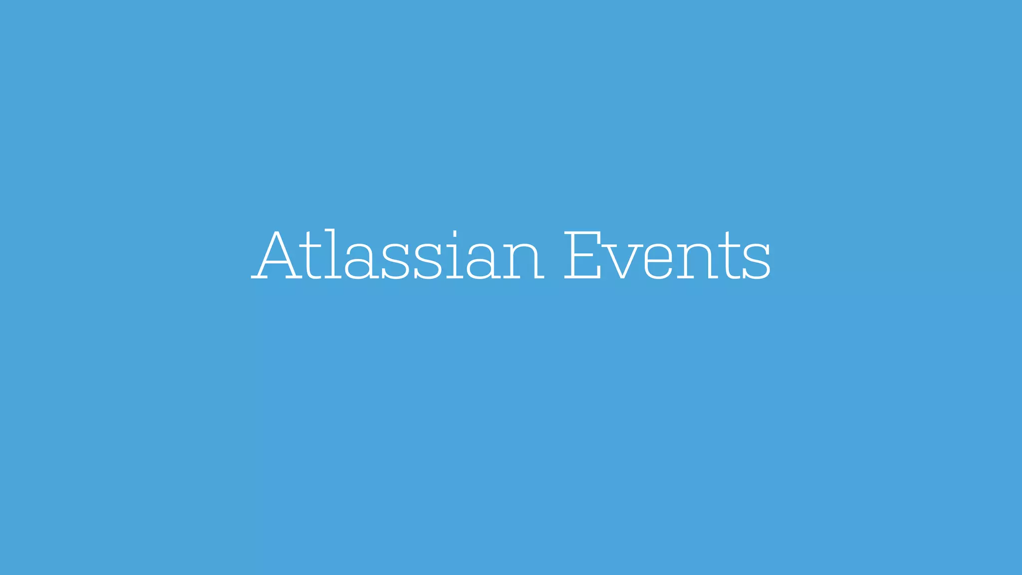 Atlassian Events