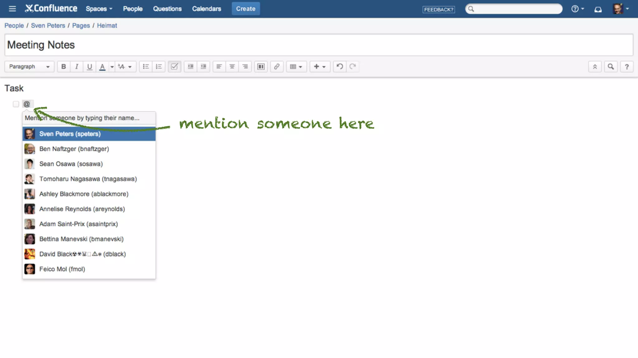 mention someone here