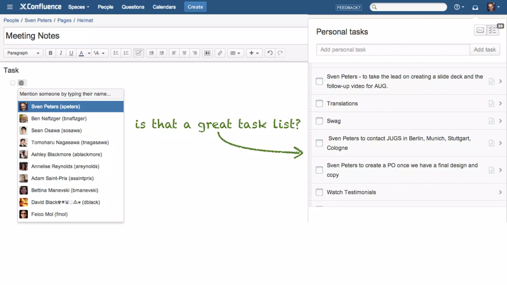 is that a great task list?