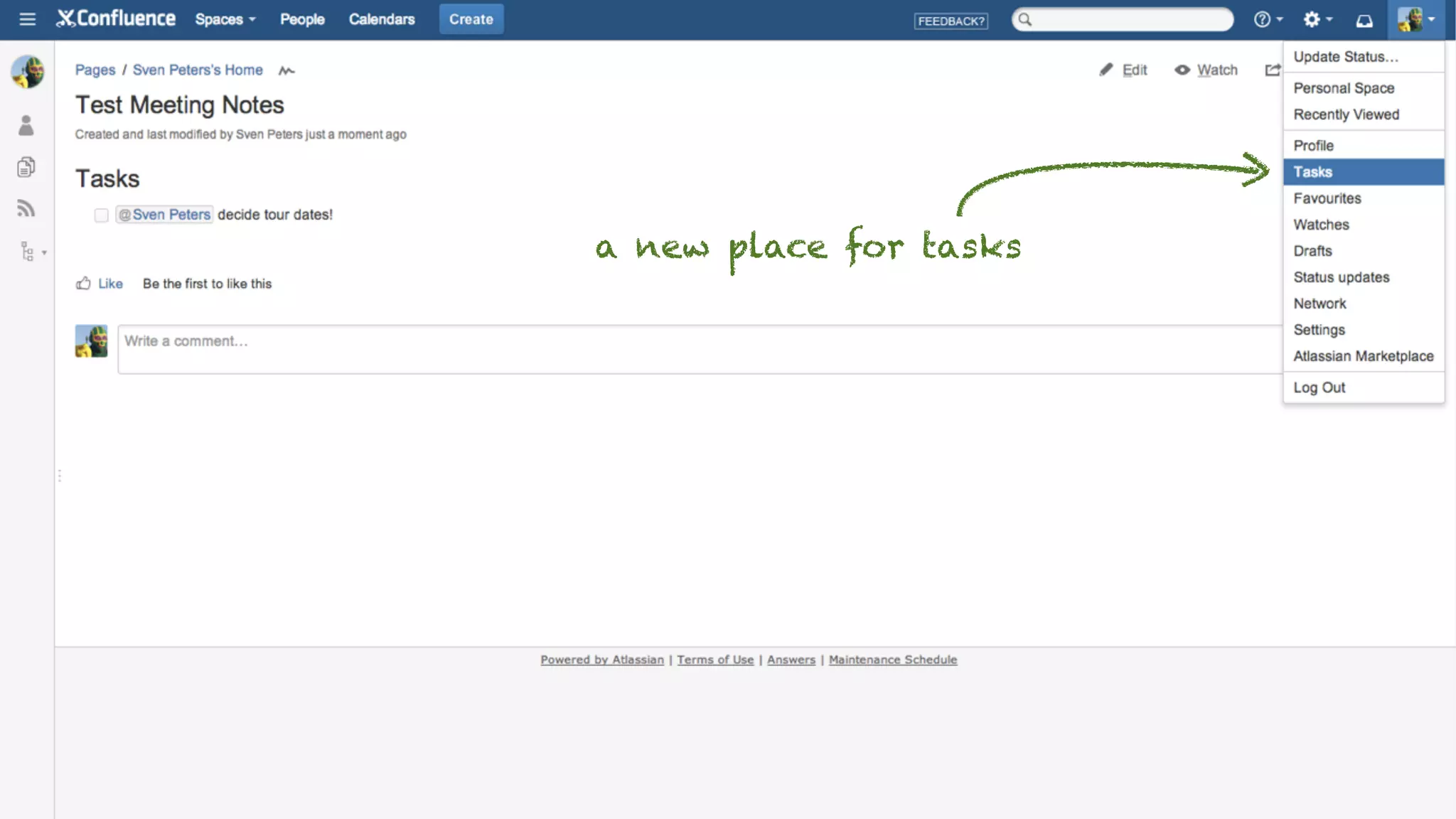 a new place for tasks