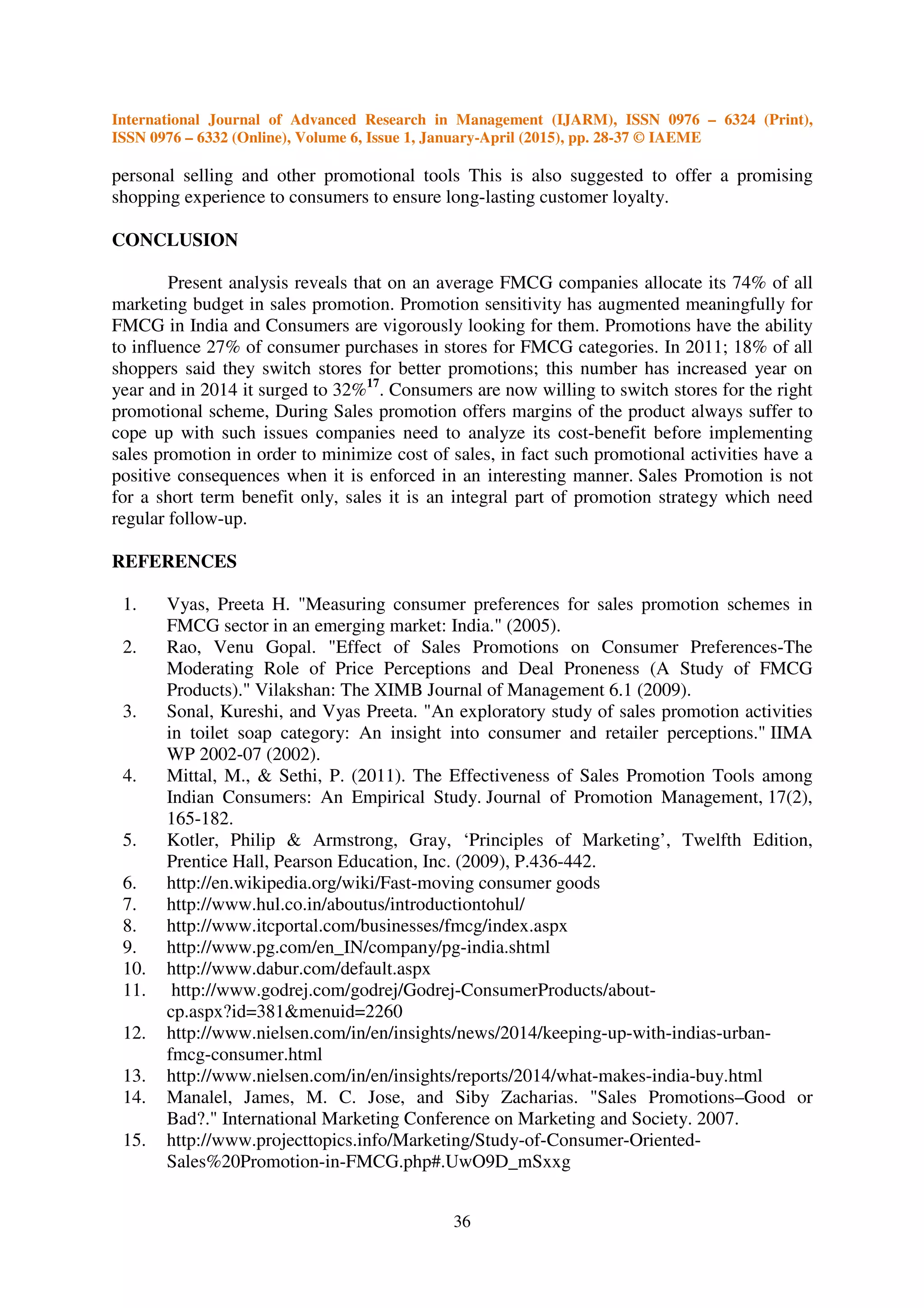 Augmentation of promotion sensitivity for fmcg in india | PDF