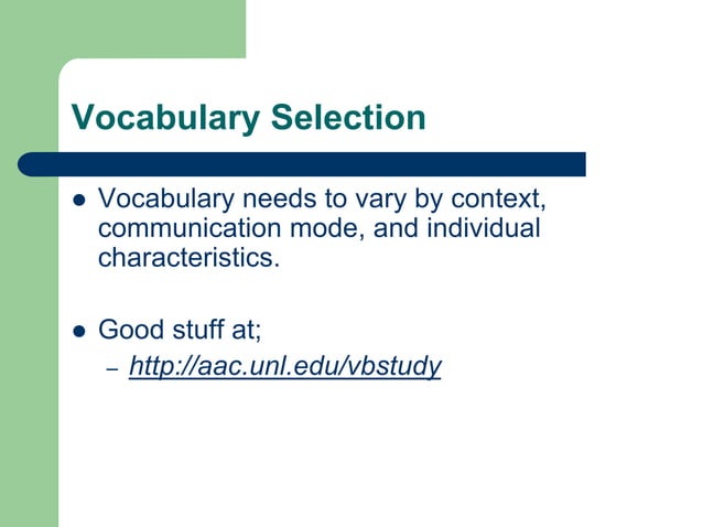 Augmentative and Alternative Communication Systems