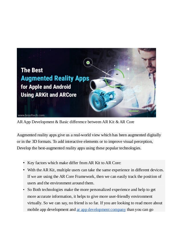 Augmented Reality Apps For Apple And Android Using Arkit And Arcore Augmented Reality Apps For Apple And Android Using Arkit And Arcore