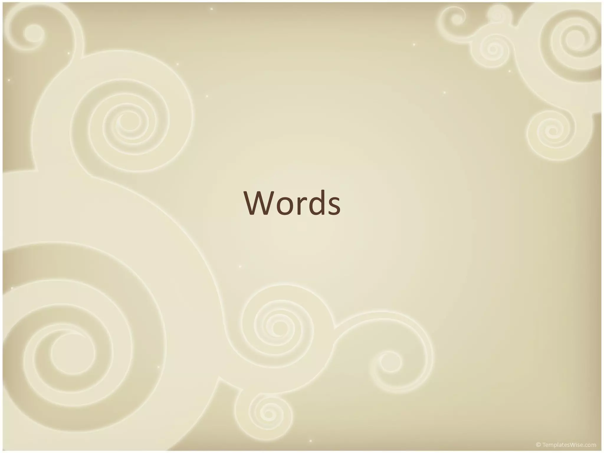 Words