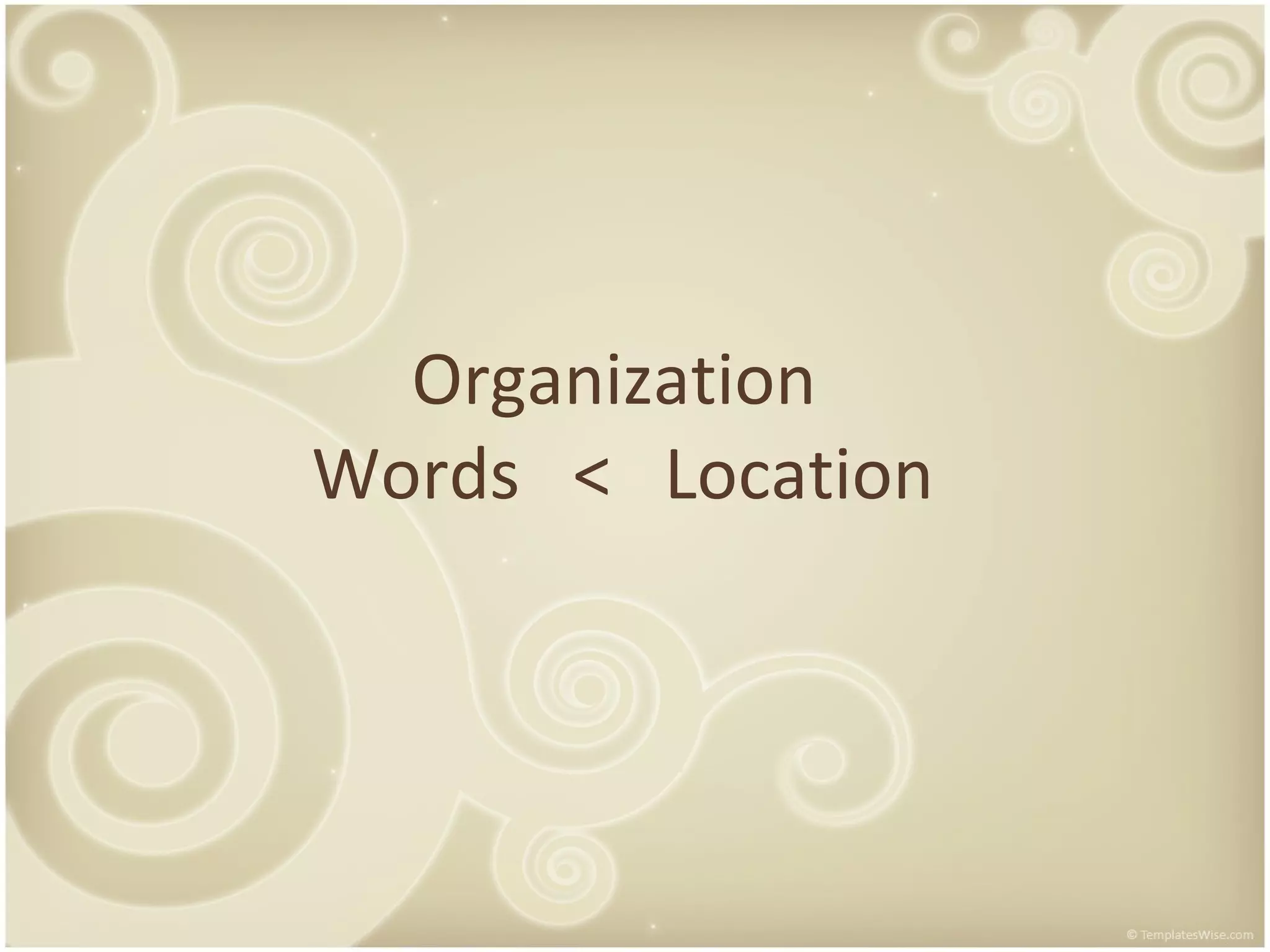 Organization Words < Location