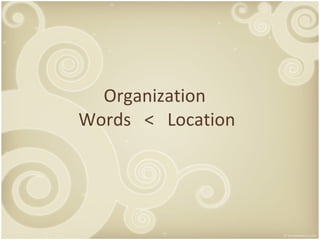 Organization  Words  <  Location 
