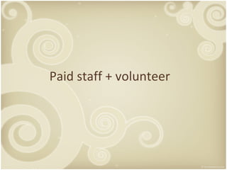 Paid staff + volunteer 