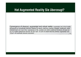 Hat Augmented Reality Sie überzeugt?
 