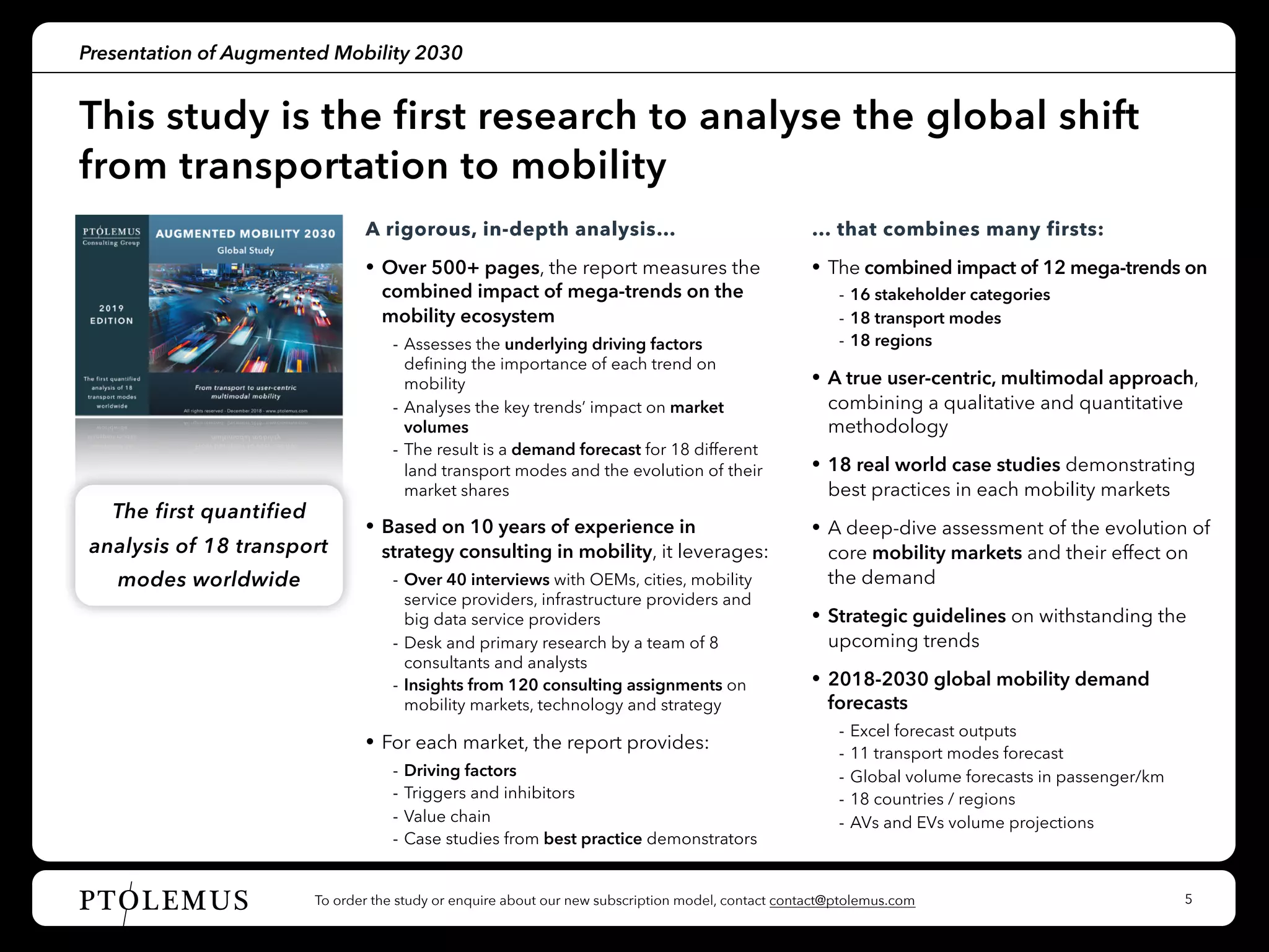 Augmented Mobility 2030 Global Study presentation | PDF