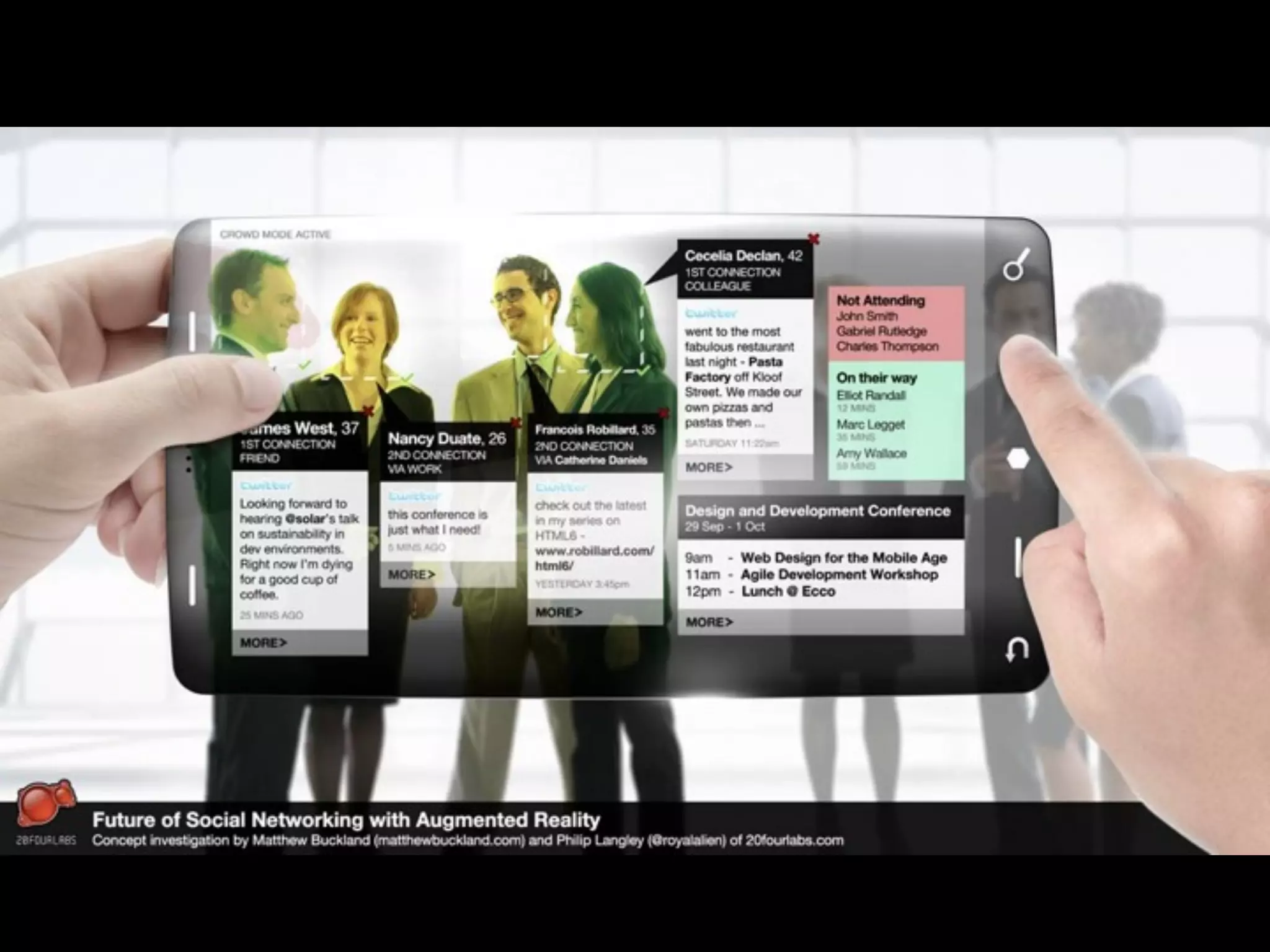 AR’s societial consequences instant, live information access instant, live entertainment access openness and transparency connectivity ubiquity social vs. isolationist privacy concerns 