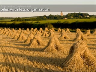 Information Environment
piles with less organization
 