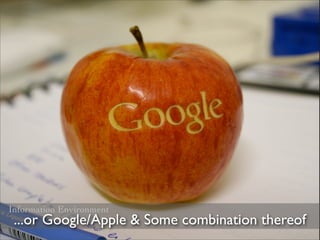 Information Environment
 ...or Google/Apple & Some combination thereof
 