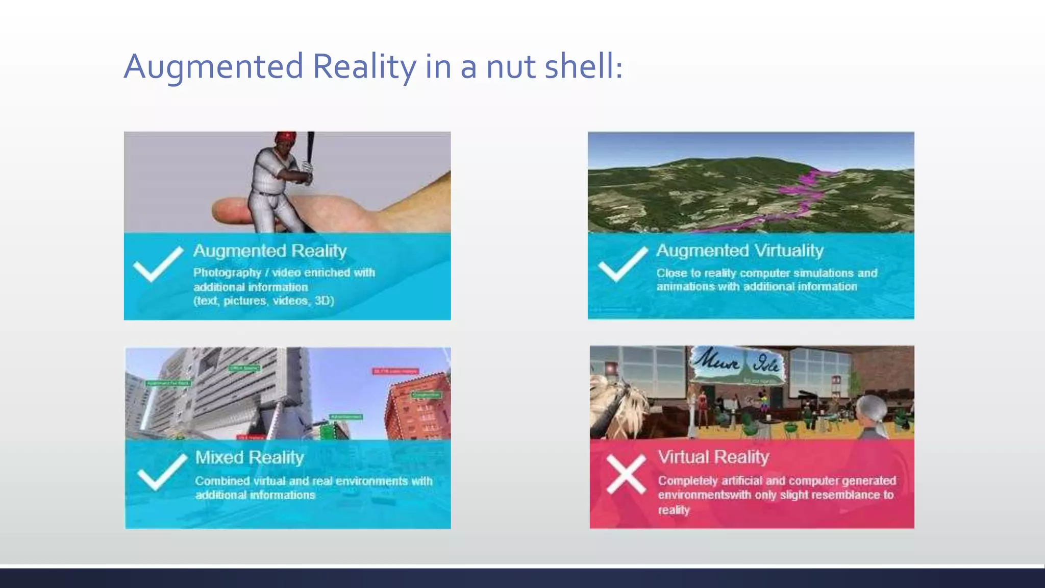 Augmented Reality in a nut shell:
 