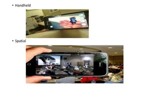 • Handheld
• Spatial
 