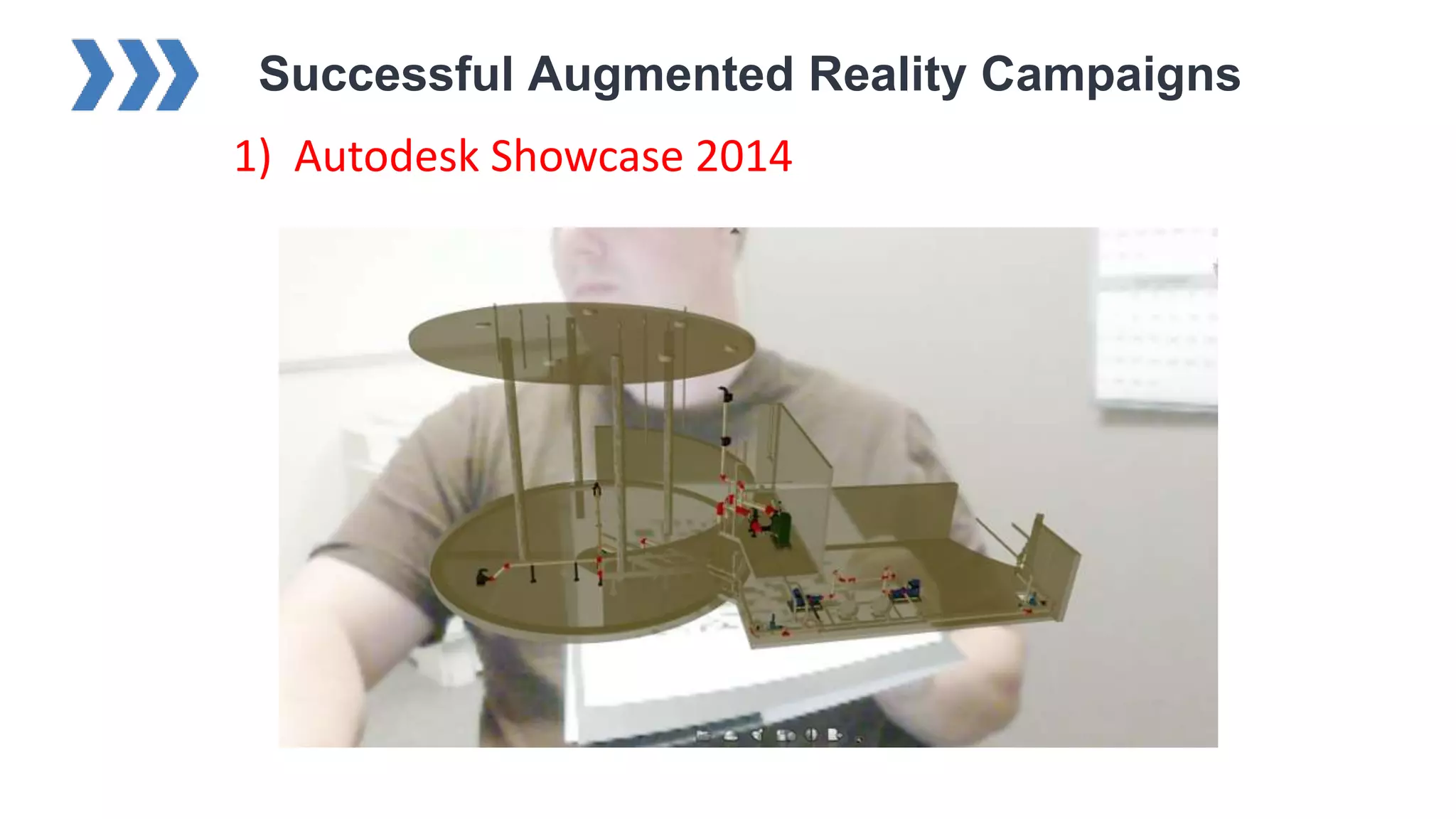 Successful Augmented Reality Campaigns
1) Autodesk Showcase 2014
 