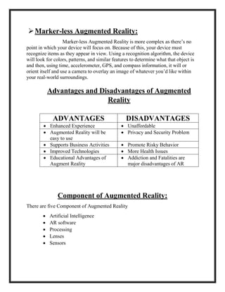 Augmented Reality Mark Less Augmented Reality.docx