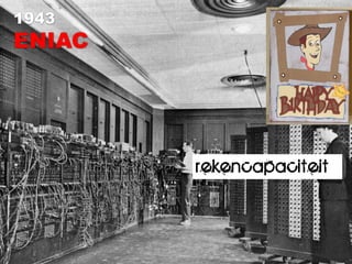 1943
ENIAC




        rekencapaciteit
 
