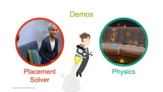 Demos
www.cameronvetter.com
Placement
Solver
Physics
 