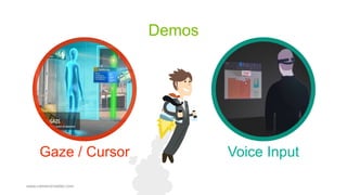 Demos
www.cameronvetter.com
Gaze / Cursor Voice Input
 