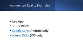 Augmented reality and virtual reality in the library Webinar