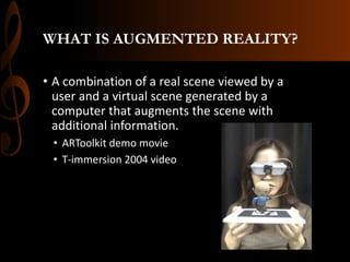 Augmented reality (Access virtual world) | PPT