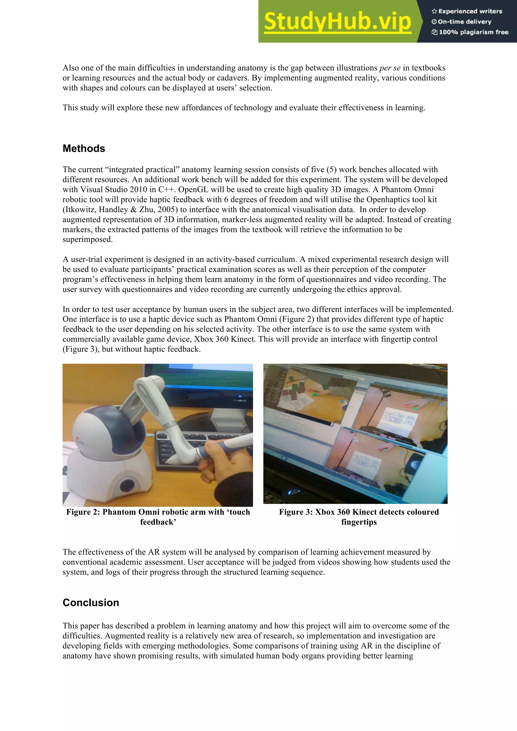 Augmented Reality For Learning Anatomy | PDF