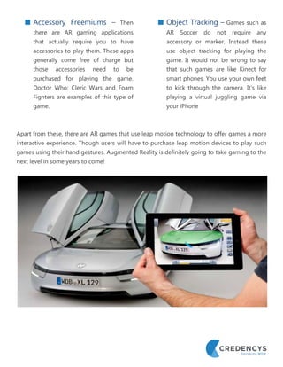 Augmented Reality Gaming | Augmented Reality Games | PDF