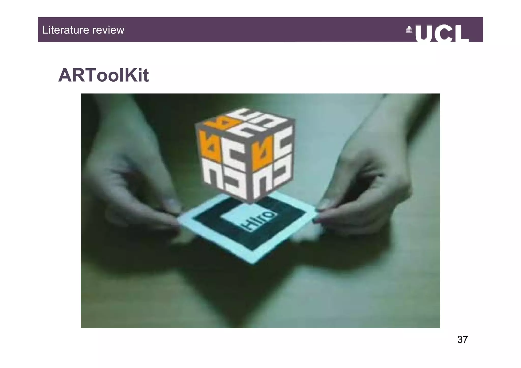 Literature review



   ARToolKit




                    3749
 