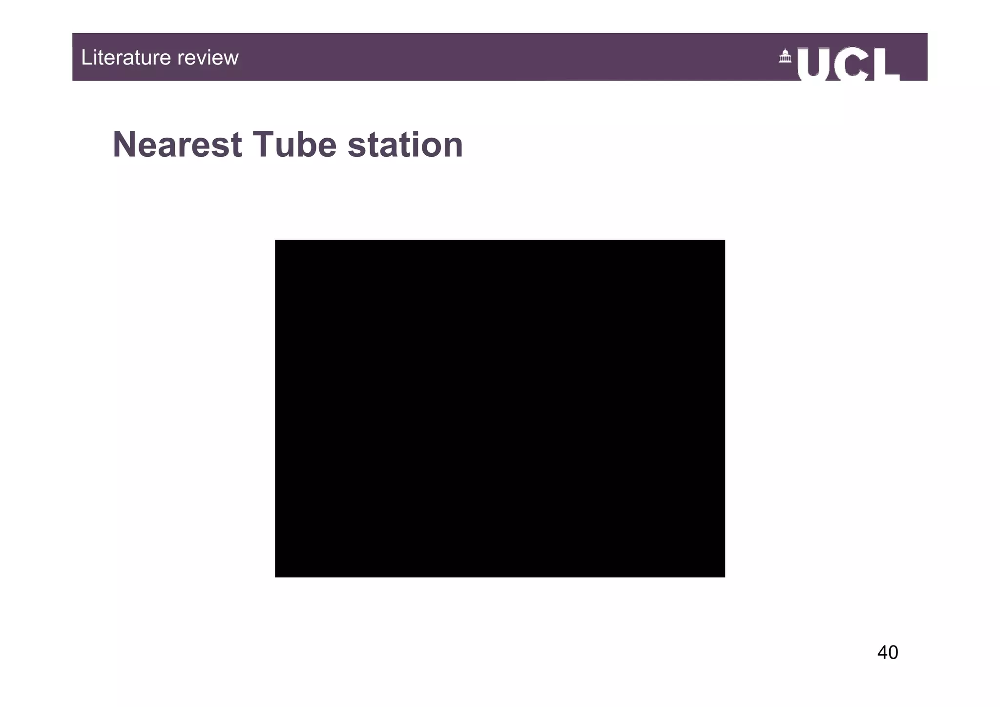 Literature review



   Nearest Tube station




                          4049
 