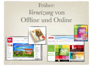 Früher:
  Vernetzung von
Ofﬂine und Online
 