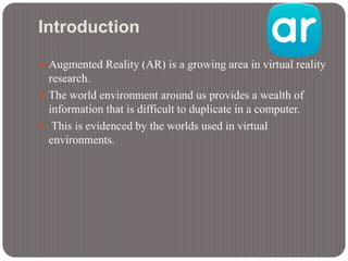 Augmented reality ppt | PPTX