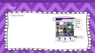 Flashcards (Alphabet) 
• Open AR Flashcards App 
• Tap Get Started 
• Scan ABC or Dinosaur cards 
• Tap the screen to focus (if 
needed) 
 