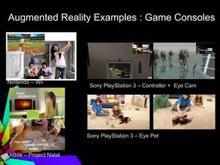Nintendo – Wii Augmented Reality Examples : Game Consoles Sony PlayStation 3 – Controller +  Eye Cam Sony PlayStation 3 – ...