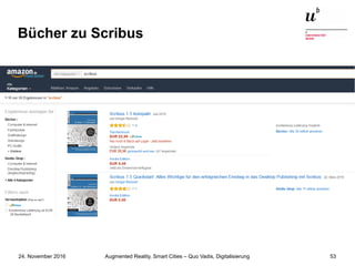 Augmented Reality, Smart Cities – Quo Vadis, Digitalisierung24. November 2016 53
Bücher zu Scribus
 