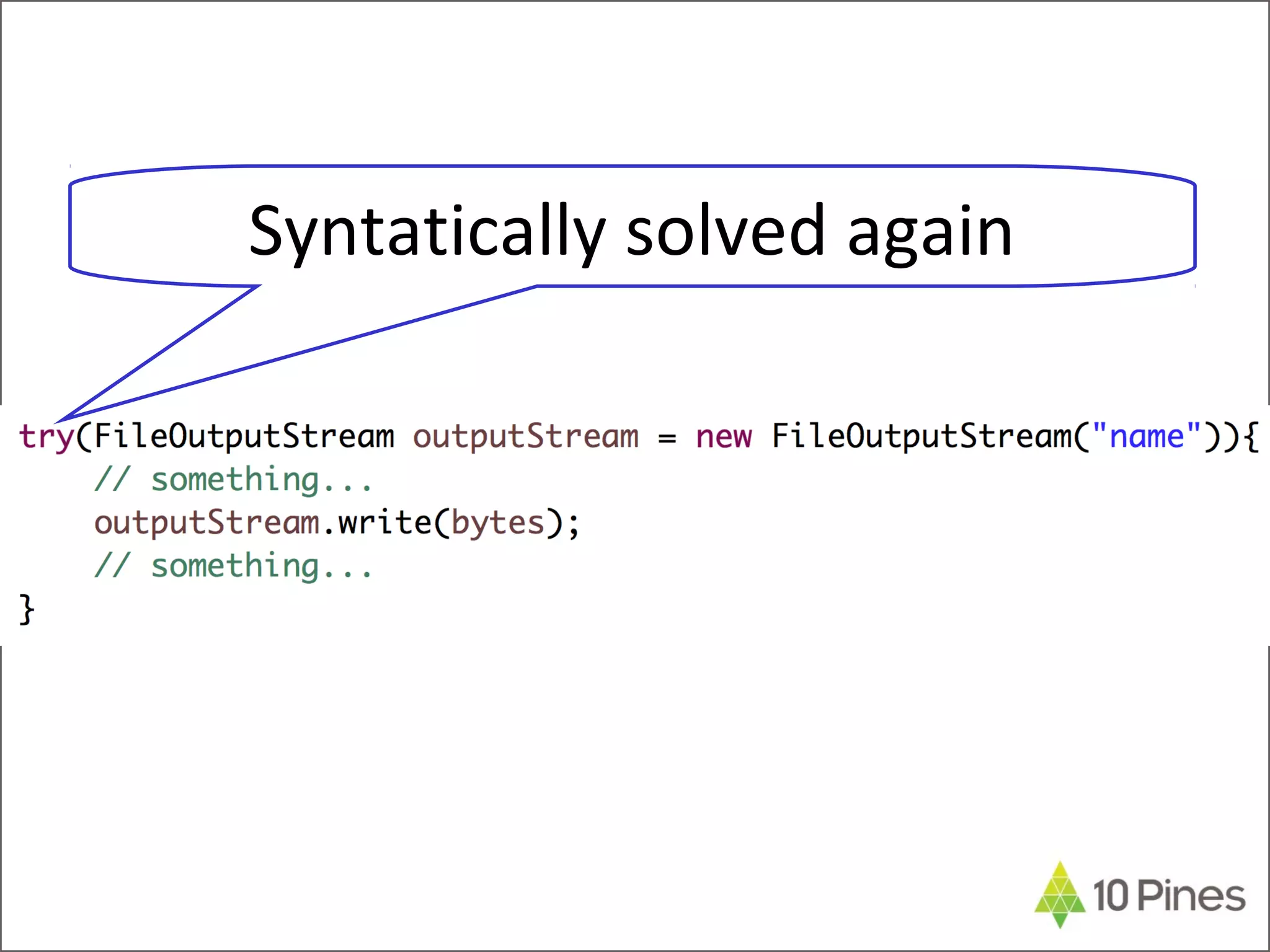 Syntatically solved again
 