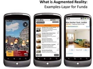 What is Augmented Reality:
 Examples-Layar for Funda
 